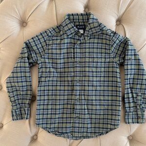 The Children's Place Blue and Green Plaid Button-Down Shirt